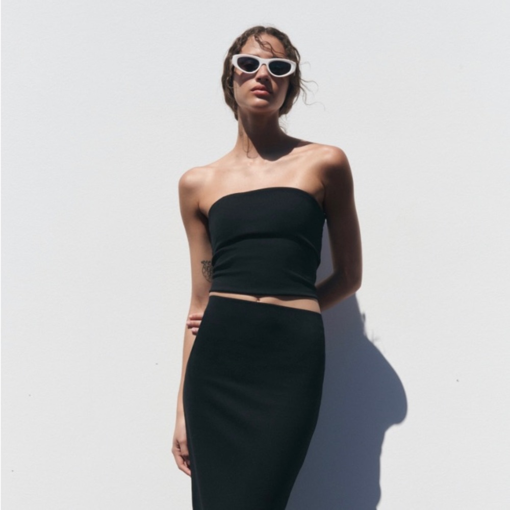 Zara black tube top